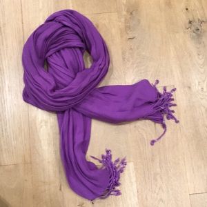 Purple Tasseled Scarf